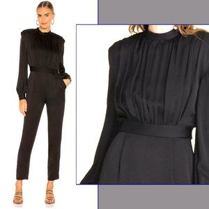 Veronica Beard Veronica Beard Kavia Silky Jumpsuit Black Holiday Party 8 M